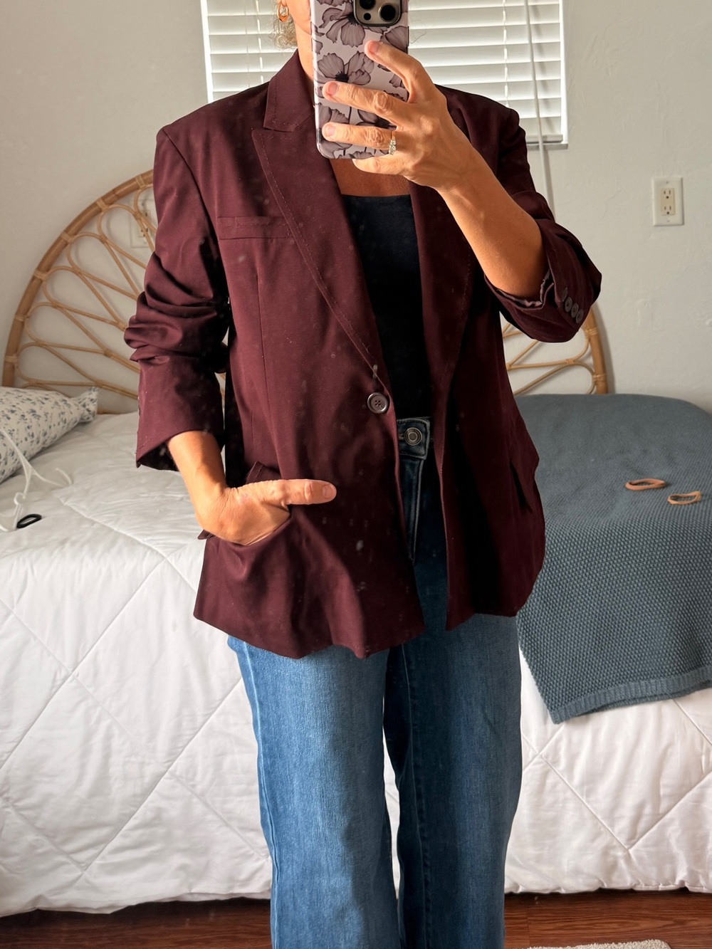 The Limited Classic Burgundy Women's Blazer - Tailored Jacket
